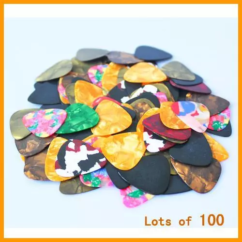 Fad 100pcs Modish guitar picks 0.38mm/0.46mm/0.58mm/0.6mm/0.76mm Celluloid EL