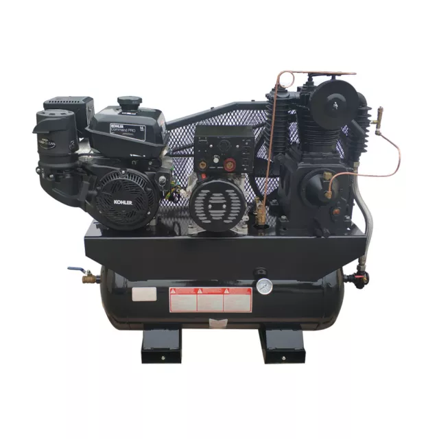 19Cfm 15 HP Two-Stage Piston Air Compressor Generator Welder 30 Gallon Tank