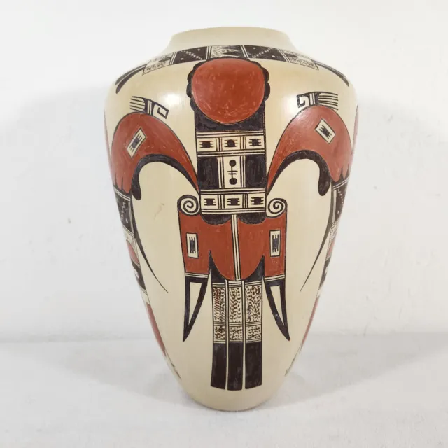 Rare Vintage Hopi Polychrome Pottery Corn Vase/Jar by Jean Sahmie Nampeyo