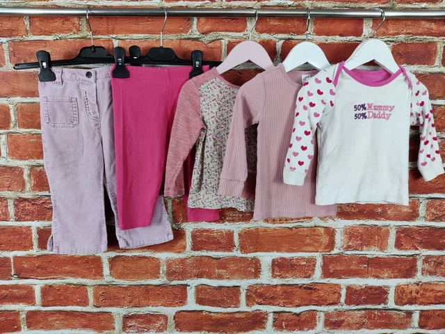 Baby Girl Bundle Age 12-18 Months Next H&M Mothercare Leggings Trousers Top 86Cm