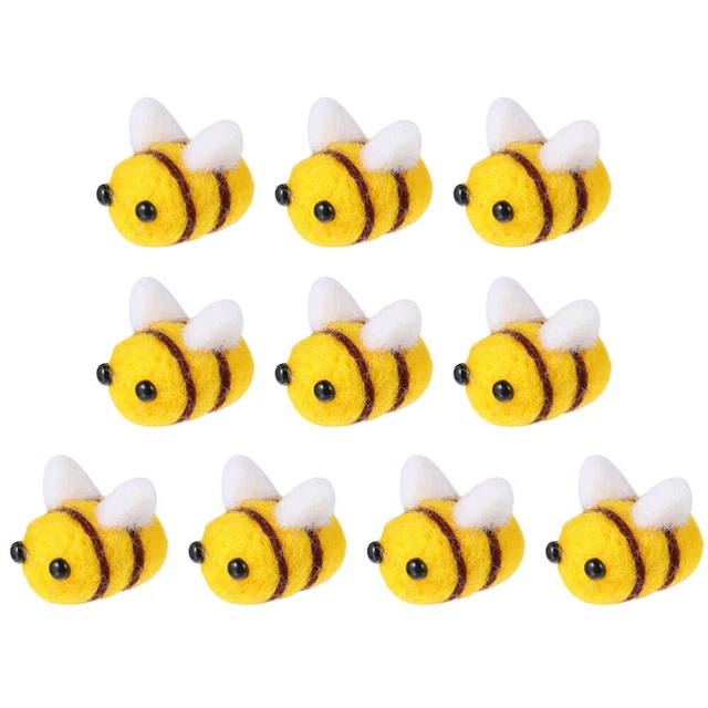 30 piezas lana fieltro abejas artesanía decoraciones de regalo decorativo disfraz hágalo usted mismo Acce