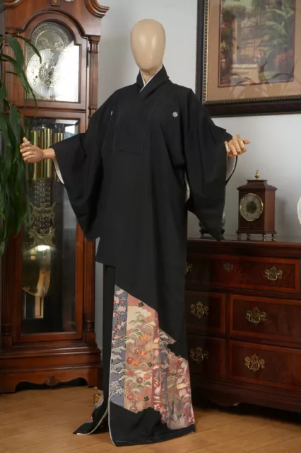 Dear Vanilla Japanese Tomesode Kimono Women's Authentic Japan Made Vintage