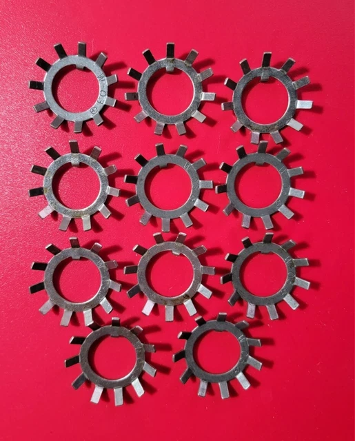 11x Whittet-Higgins W-03 Carbon Steel Bearing Lock Washer .0679 ID - Lot Of 11