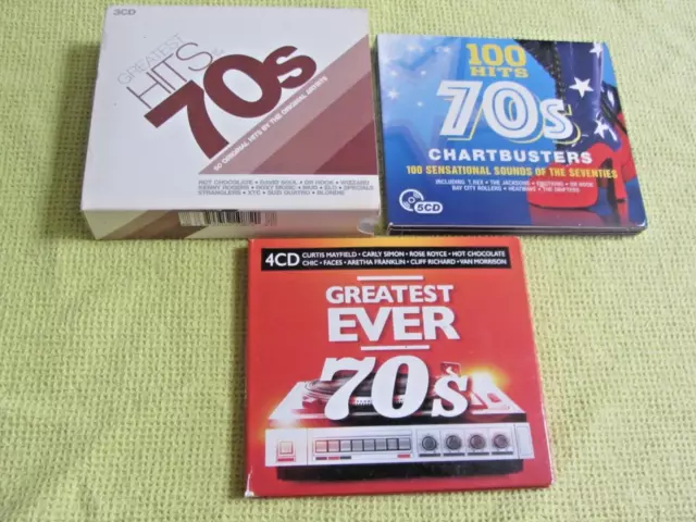 Greatest Hits Of  70s, Greatest Ever 70s, 100 Hits 70s Chartbusters 3 CD Albums