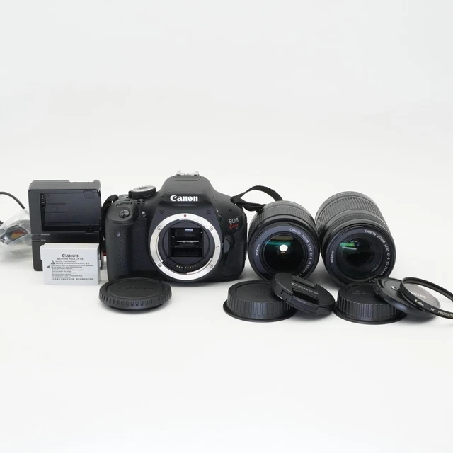 CANON EOS KISS X5 DSLR Camera 18-55mm 55-250mm EF-S Zoom Lens
