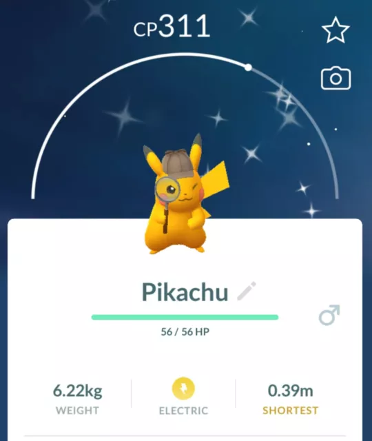 NEW Shiny Detective Pikachu Pokémon Go