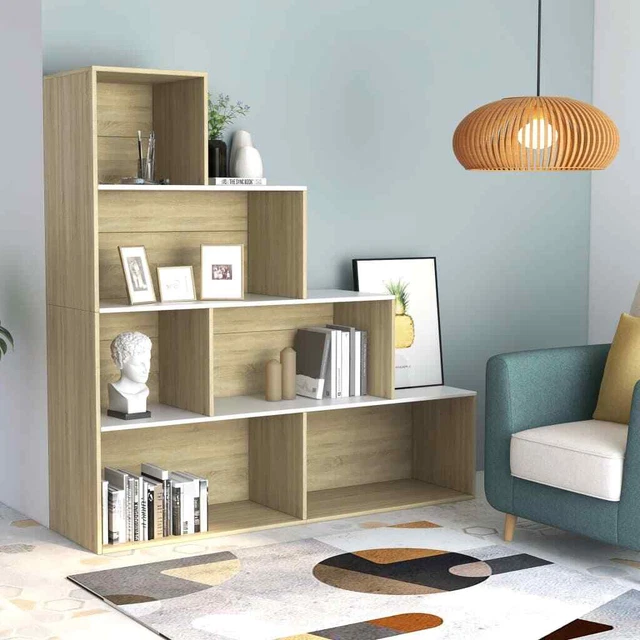 Vidaxl Libreria/Divisorio Rovere Bianco Sonoma 155x24x160cm Truciolato
