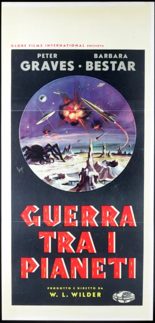 CINEMA-locandina GUERRA TRA I PIANETI Killers From Space p.graves, Wilder