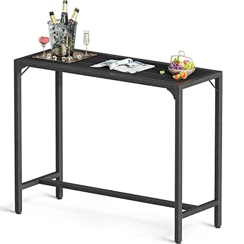 Outdoor Bar Table, 39” Patio Counter Pub Height Dining Bar Table with 39 Inch