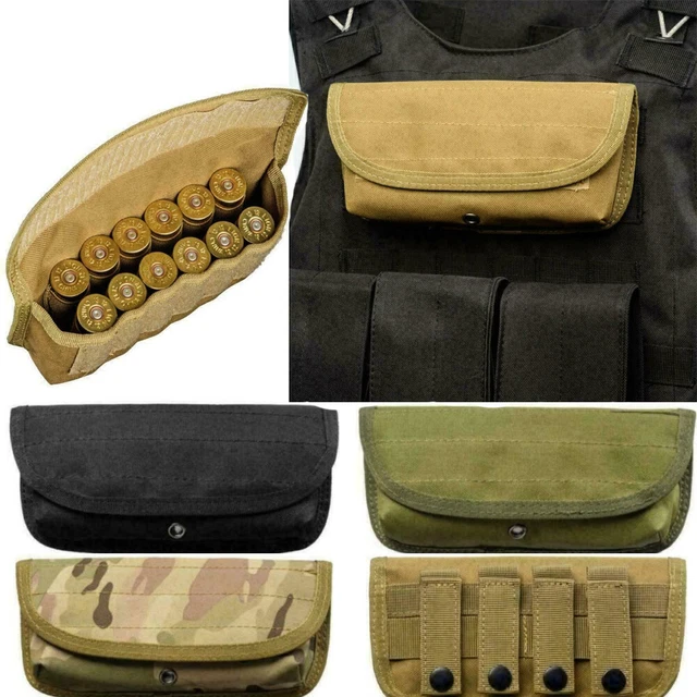 FOLDABLE AMMO CARRIER Bag Bullet Holder Rifle Cartridge Pouch 12 Shot