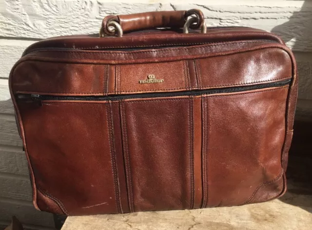 Madler Leather Travel Bag Luggage Vintage Brown