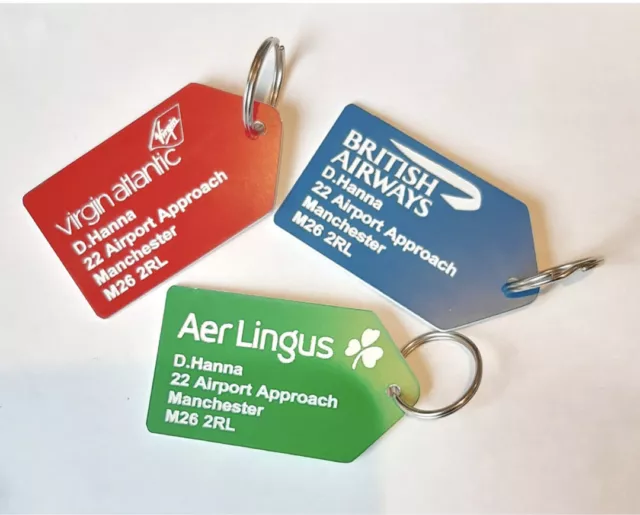 Customised airline luggage tag/key ring