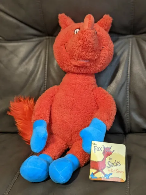 Kohl's Cares /Dr. Seuss Fox in Socks Character FOX Plush Stuffed 14"