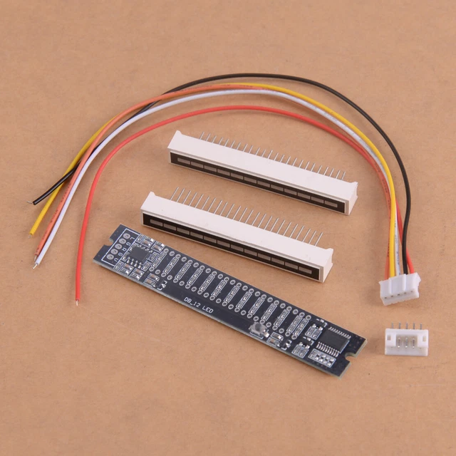 DUAL 12 STEREO Level indicator LED VU Meter lamps Light Audio Display