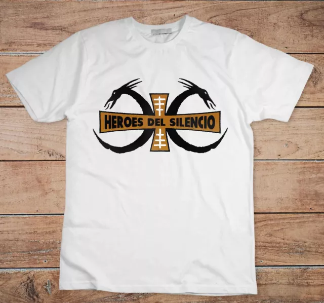 Heroes Del Silencio Logo, Blanc T-Shirt