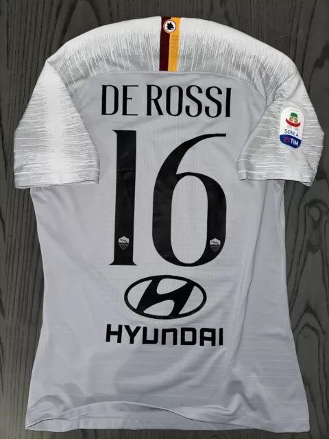 2018/19 Nike AS Roma De Rossi Match Issue Away Jersey 2