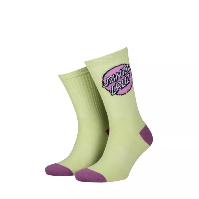 Santa Cruz Skateboards Dot Logo Socks - Green/Purple - SALE WAS £12!