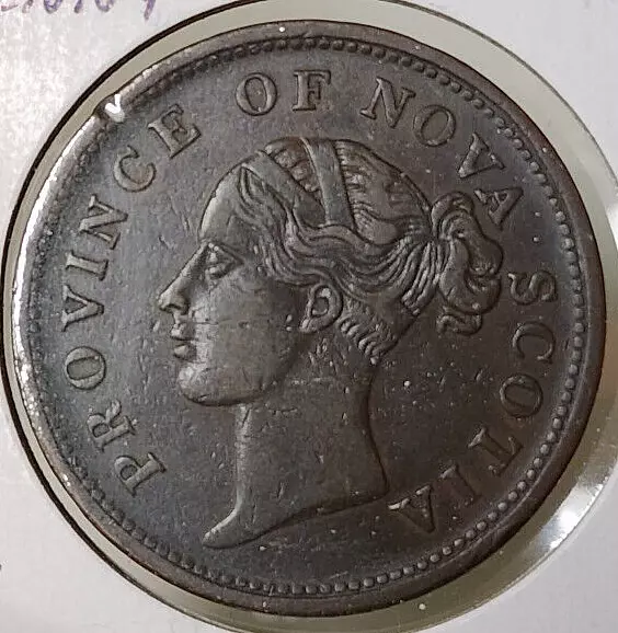 Nova Scotia Canada Victoria One Penny Token 1840 Ns2C1 - Vf