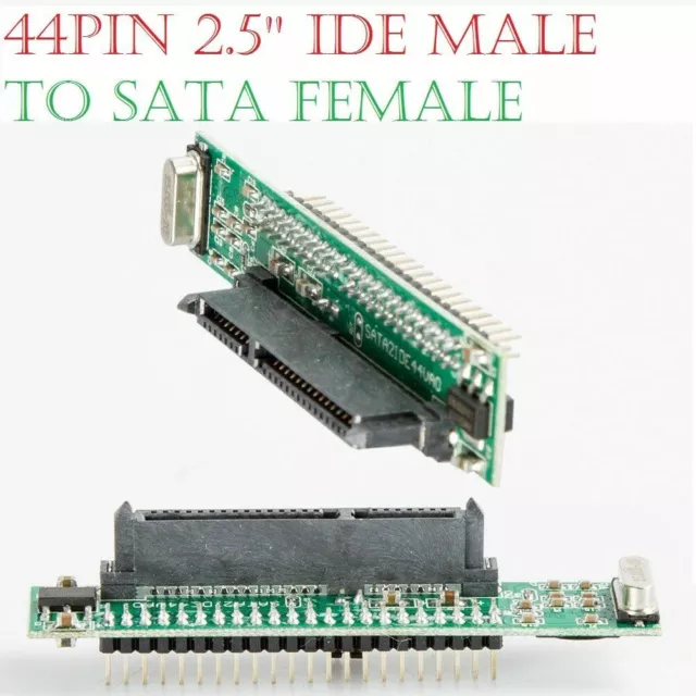 SATA Female to 44Pin 2.5 IDE Male HDD Adapter Converter Desktop PC Windows