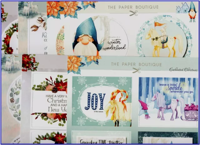 Paper Boutique Card Making Collection-Toppers/Sentiments & A4 Card Pack. Kit 3