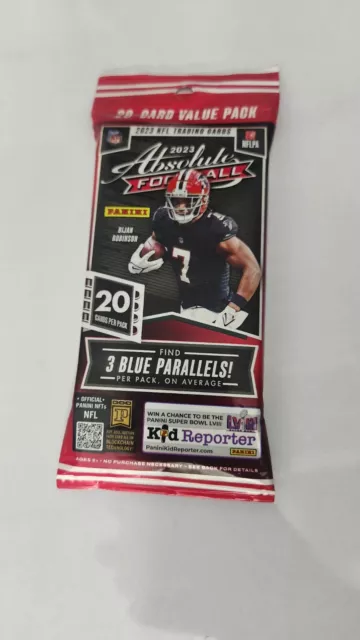 2023 Panini Absolute Football 20 Card Jumbo Value Cello Factory Sealed Fat Pack