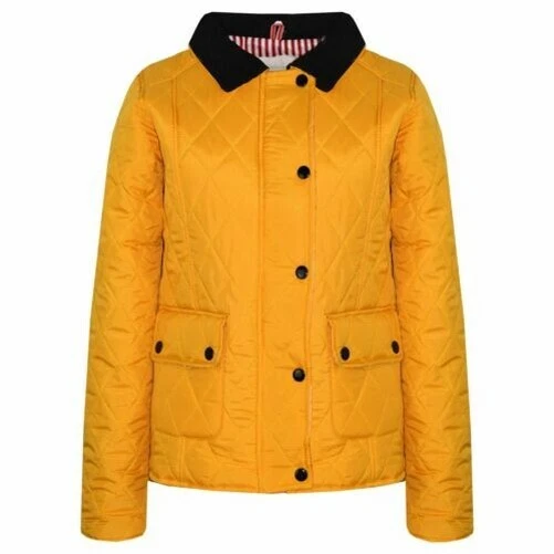 Bambini Giacche da Senape Trapuntato Imbottito Colletto con Bottoni Zip Cappotti