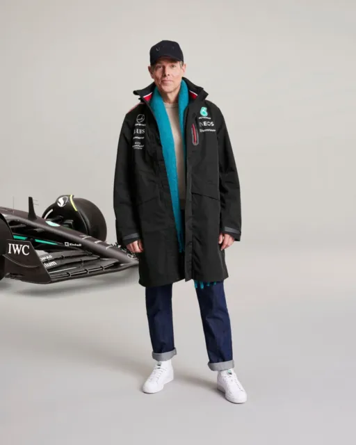 Brand NEW Mercedes AMG Petronas 2023 F1 Men's Team Rain Jacket - LARGE