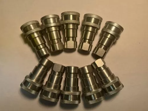 3/8" ISO 7241-1 B Series Female NPT Hydraulic Quick Connect Coupler "LOT OF 10"