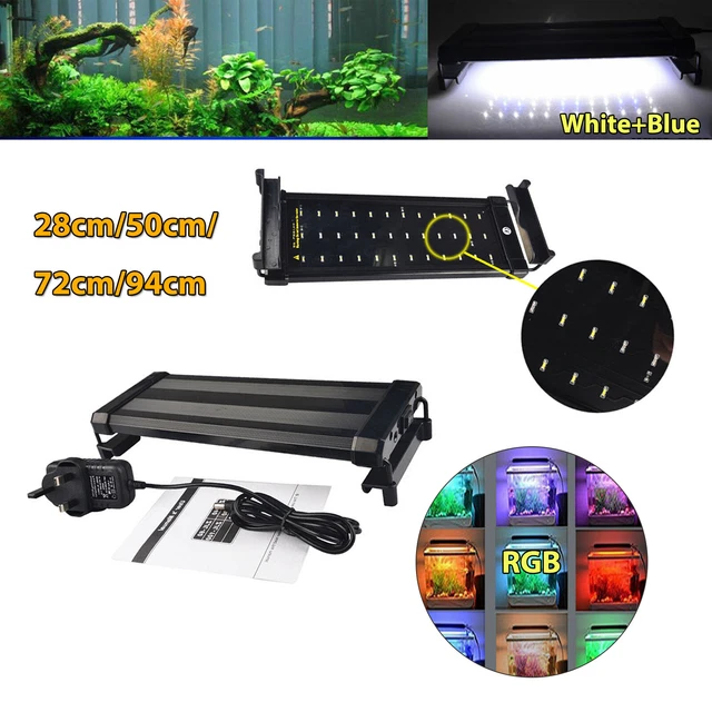 Aquarium Fish Tank Light Marine Lighting Over-Head Lamp LED SMD Blue White RGB