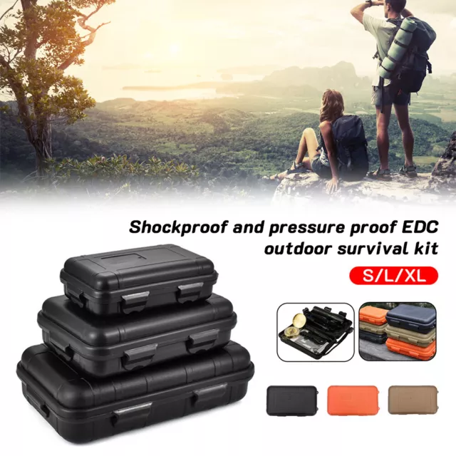 Outdoor Waterproof Sealed Box Dustproof Shockproof Tools Storage Case Holder