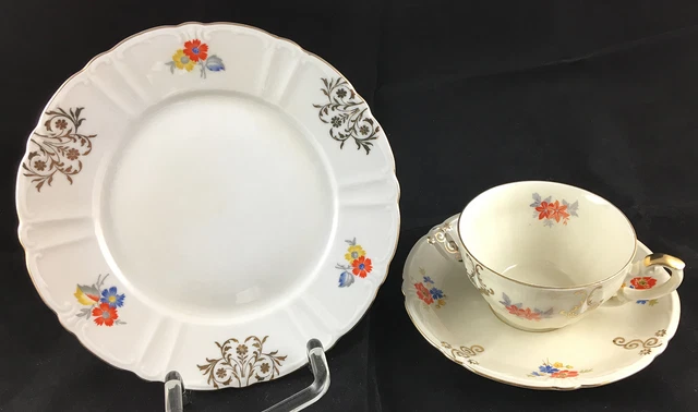 Porzellan Kaffeetasse Teetasse Sammeltasse von Mitterteich BAVARIA 3 Teile