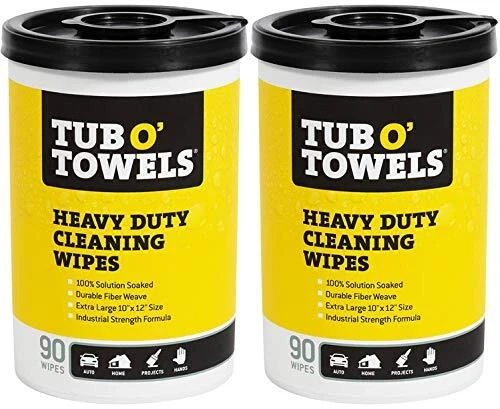 Tub O Towels TW90-2 Heavy-Duty Multi-Surface Cleaning , Citrus, 10 X 12 Inch,...