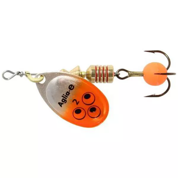 Mepps Aglia-E Silver Orange Plata Naranja UV Cucharilla Giratorio Pesca Trucha