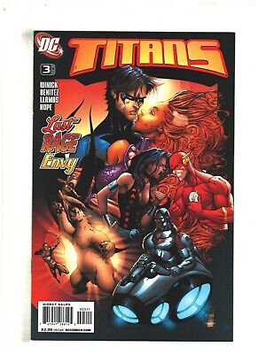 Titans #3 NM- 9.2 DC Comics 2008 Nightwing,Starfire,Raven,Beast Boy & Donna Troy