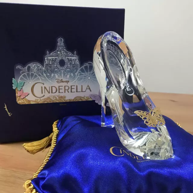 Disney Cinderella Glass Slipper Blue Cushion Set Telegram Limited Japan Used