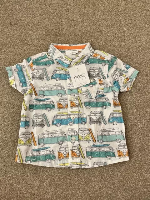 New Baby boys Next Camper Van Summer Shirt 0-3 Months