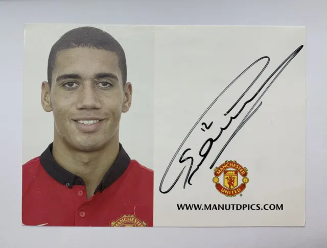 RARE Chris Smalling Signed Official Manchester United Club Card 2013/14 MAN UTD