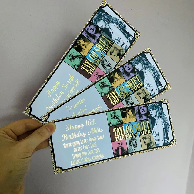 TAYLOR SWIFT THE Eras Tour 2024 Ticket FOILED BIRTHDAY surprise