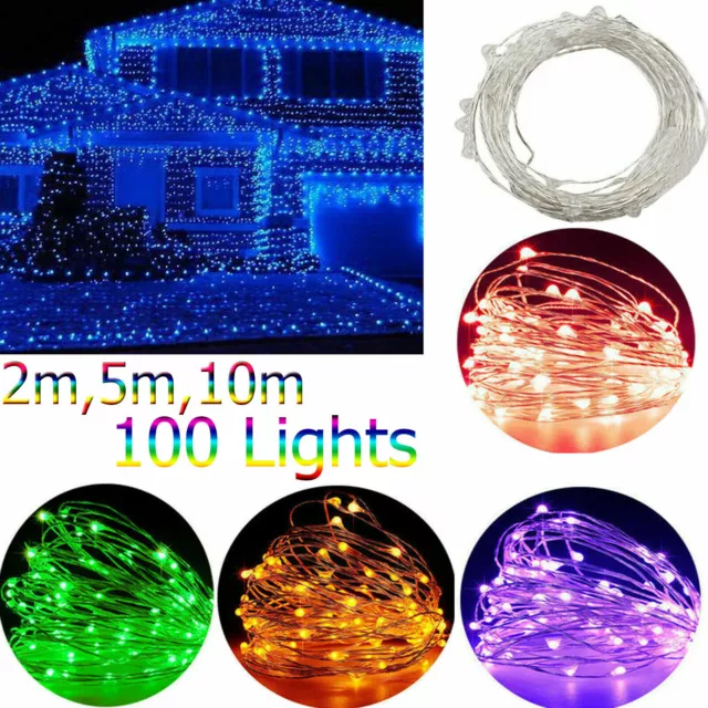 20/50/100 LED Battery Micro Rice Wire Copper Fairy String Lights Party All color