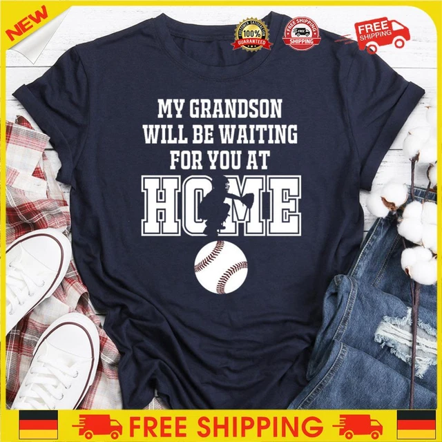 ❥ mio nipote-will-be-waiting-for-you-at-home-t-shirt-t-shirt-blu navy-XL