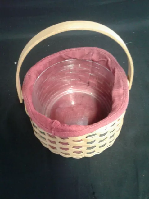 Longaberger Christmas Collection 2003 Caroling Basket with liner & protector