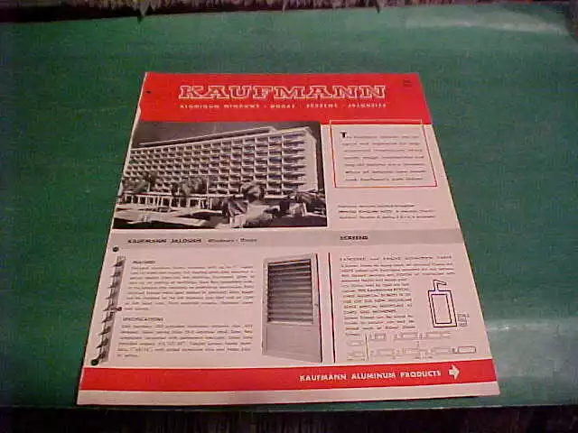 Mid Century Industrial 1955 Architects Sweets Catalog Brochure Kaufmann Alum.