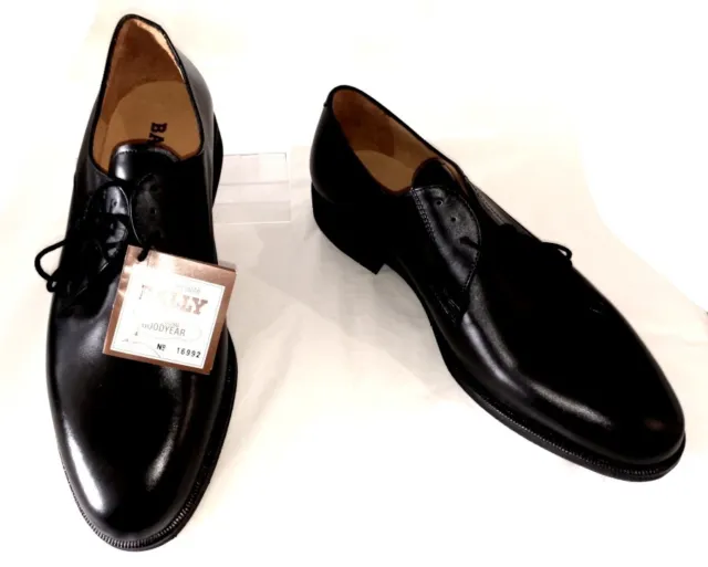 BALLY - Chaussures Homme modèle intemporel cuir satiné noir 44 - NEUF Etiquette