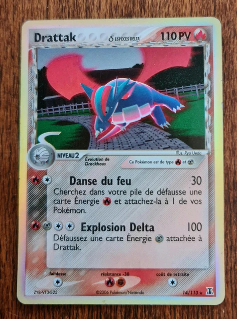 Carte Pokemon Drattak Holo Ex Espèce Delta 14/113 FR
