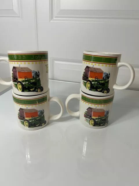 1935 John Deere Model B Coffee Mugs By Gibson Set Of 4