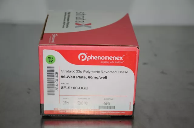 Phenomenex 8E-S100-UGB 33µm Polymeric Reversed Phase 60mg/well 96-Well Plate 2PK