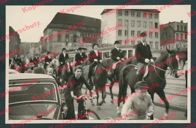 Tag des Pferdes Bremer Reitclub Hr. Feldmann Straßenbahn Auto Kinder Bremen 1953