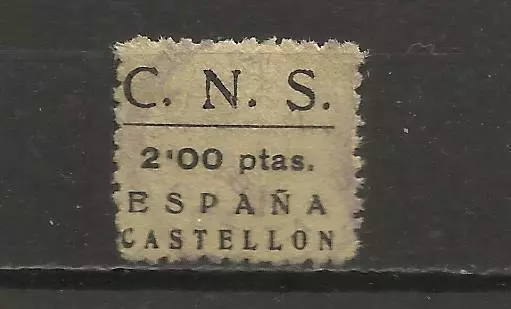151C-Sello España Guerra Civil Falange Española Castellón Cns 1939 Raro