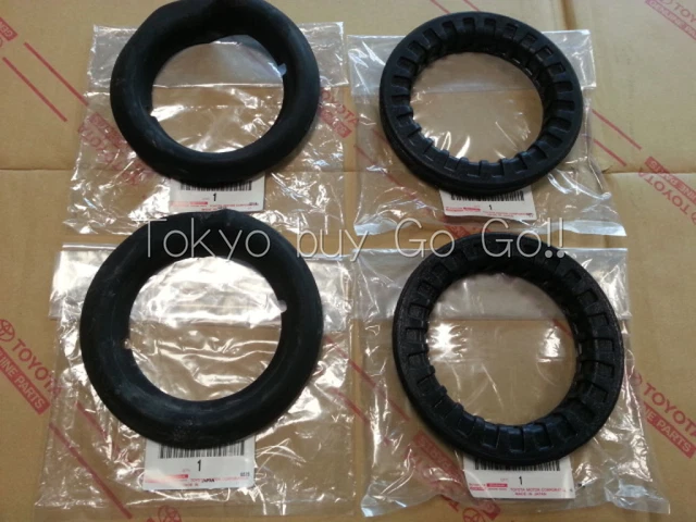 COROLLA AE86 REAR Coil Spring Insulator Upper & Lower set NEW Genuine ...