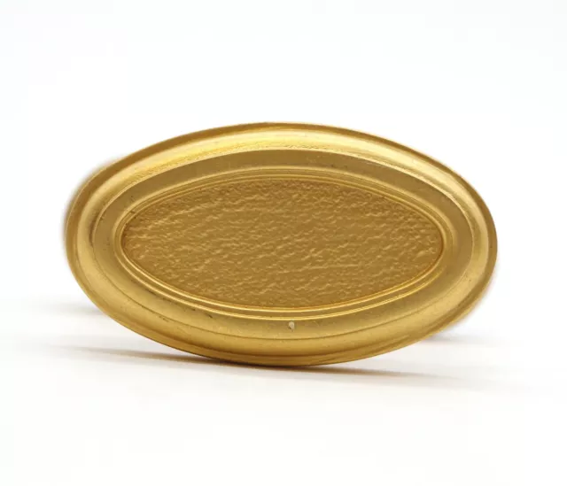 Oversized Gold Painted Brass Oval Privacy Latch Knob with Rosette